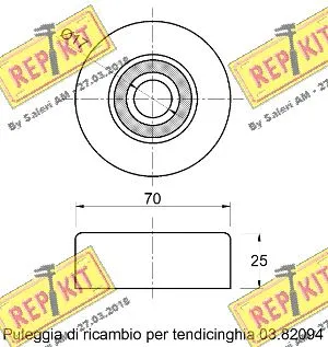 Deflection/Guide Pulley, timing belt