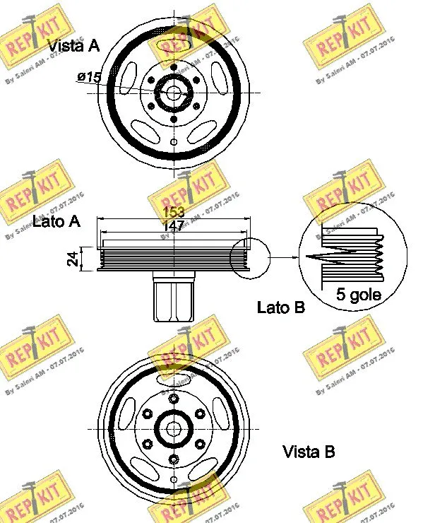 Belt Pulley, crankshaft