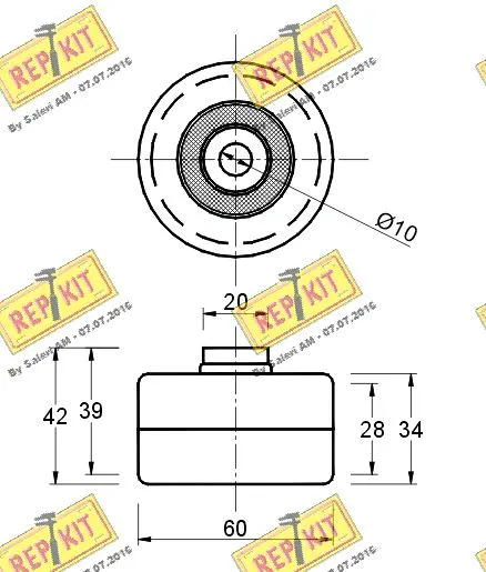Deflection/Guide Pulley, timing belt
