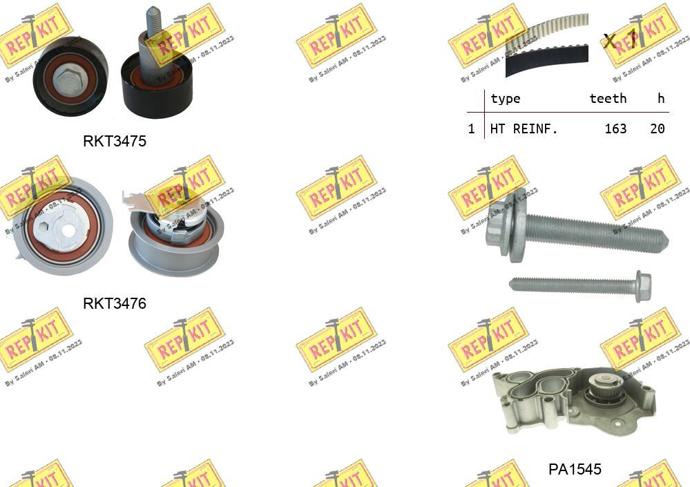 Water Pump & Timing Belt Kit (RKTK1174PA2)