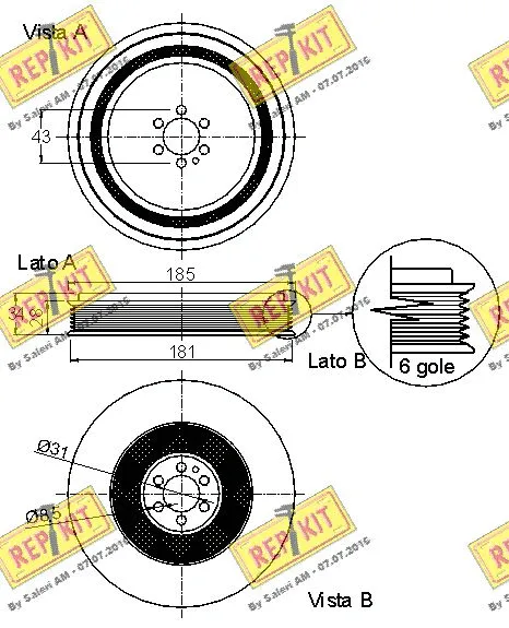 Belt Pulley, crankshaft
