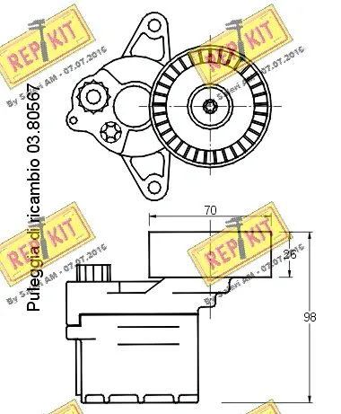 Belt Tensioner, V-ribbed belt