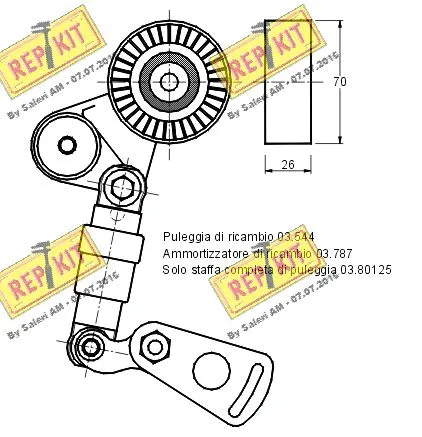 Belt Tensioner, V-ribbed belt