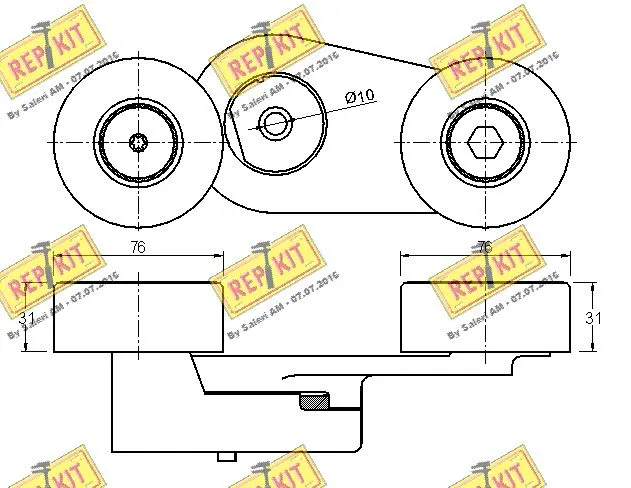 Belt Tensioner, V-ribbed belt