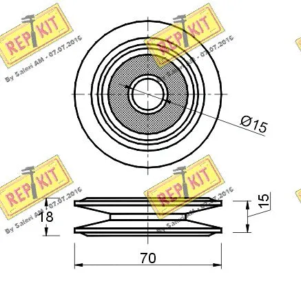 Deflection/Guide Pulley, V-ribbed belt