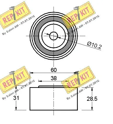 Deflection/Guide Pulley, timing belt