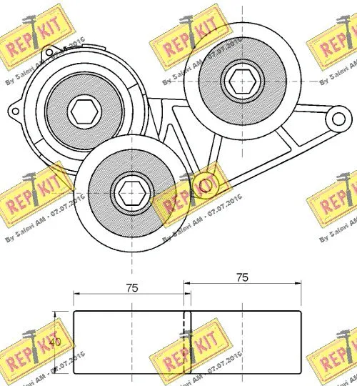 Belt Tensioner, V-ribbed belt