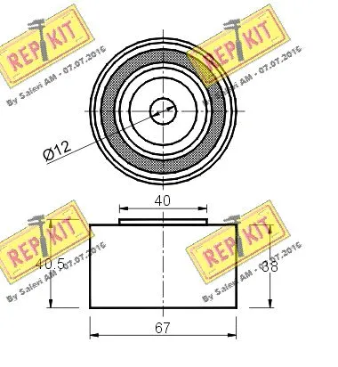 Deflection/Guide Pulley, timing belt
