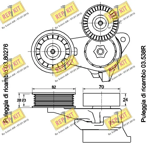 Belt Tensioner, V-ribbed belt