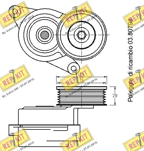 Belt Tensioner, V-ribbed belt