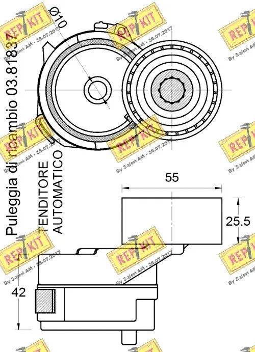 Belt Tensioner, V-ribbed belt