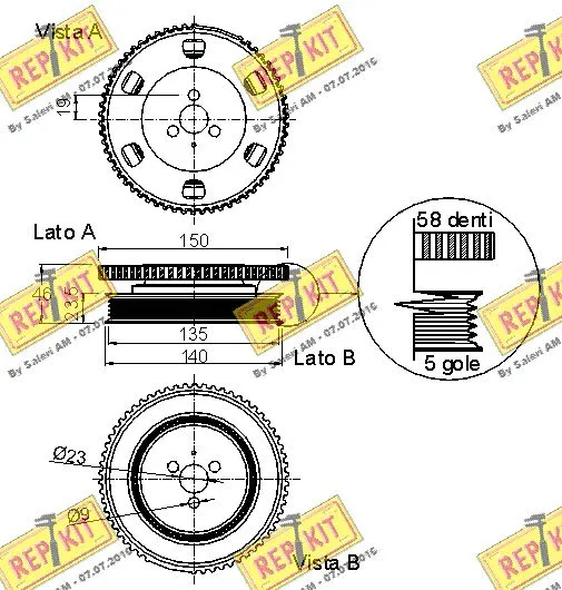 Belt Pulley, crankshaft