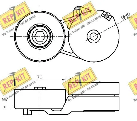 Belt Tensioner, V-ribbed belt