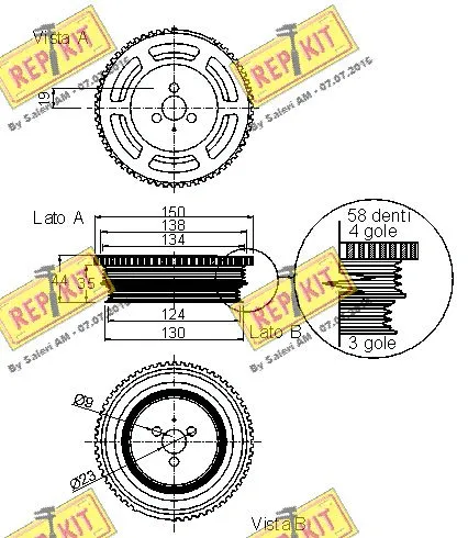 Belt Pulley, crankshaft
