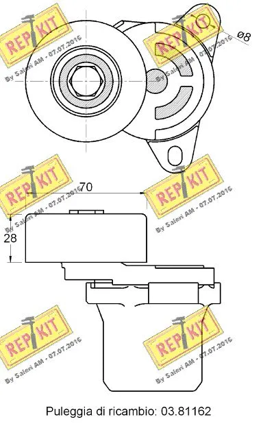 Belt Tensioner, V-ribbed belt