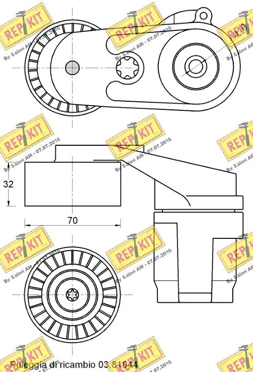 Belt Tensioner, V-ribbed belt