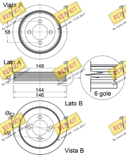 Belt Pulley, crankshaft