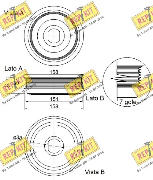 Belt Pulley, crankshaft