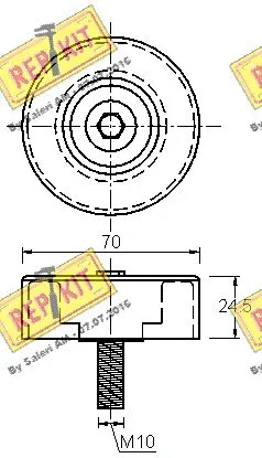 Deflection/Guide Pulley, V-ribbed belt