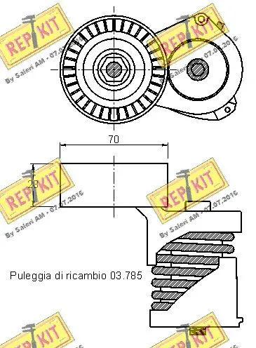 Belt Tensioner, V-ribbed belt