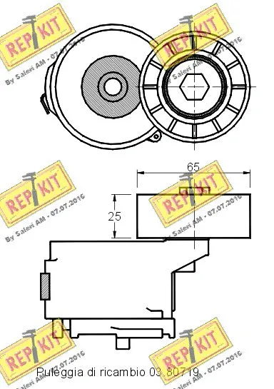 Belt Tensioner, V-ribbed belt