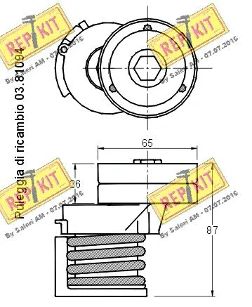 Belt Tensioner, V-ribbed belt