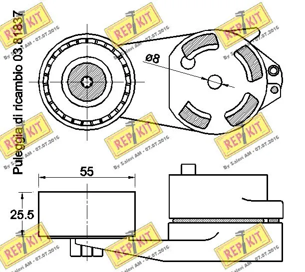 Belt Tensioner, V-ribbed belt