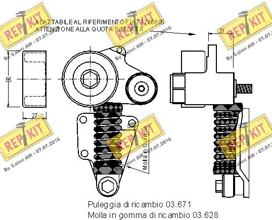 Belt Tensioner, V-ribbed belt