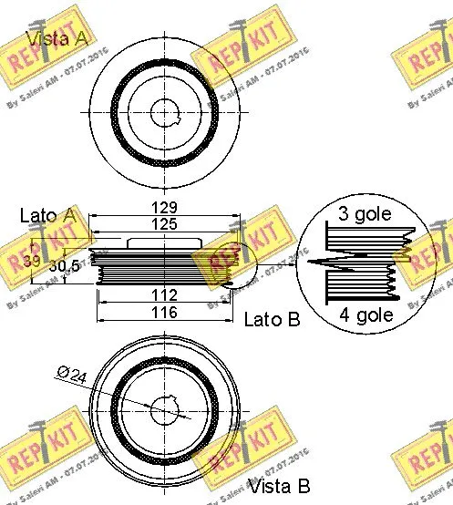 Belt Pulley, crankshaft