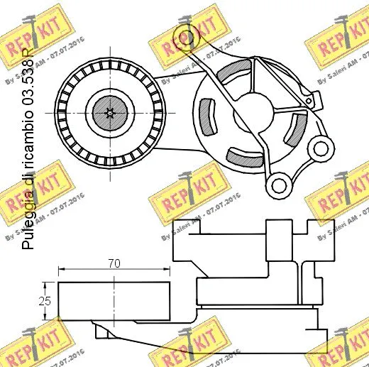 Belt Tensioner, V-ribbed belt