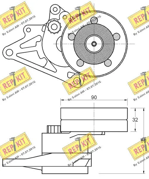 Belt Tensioner, V-ribbed belt