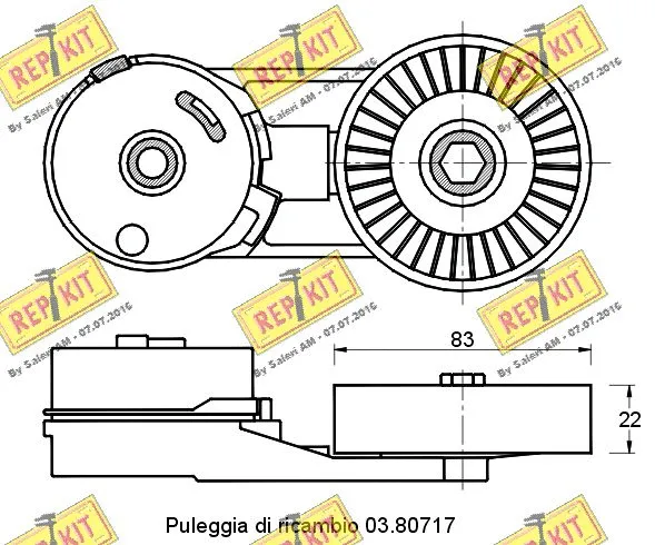 Belt Tensioner, V-ribbed belt
