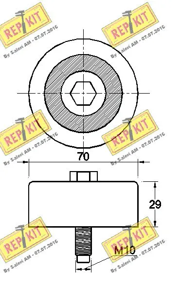 Deflection/Guide Pulley, V-ribbed belt