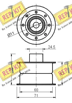 Deflection/Guide Pulley, timing belt
