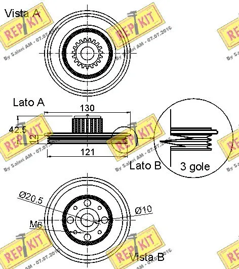 Belt Pulley, crankshaft