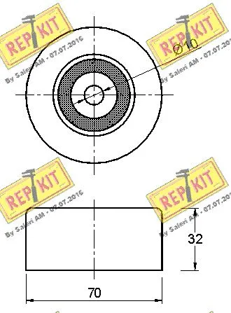 Deflection/Guide Pulley, V-ribbed belt