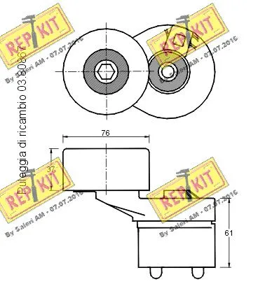 Belt Tensioner, V-ribbed belt