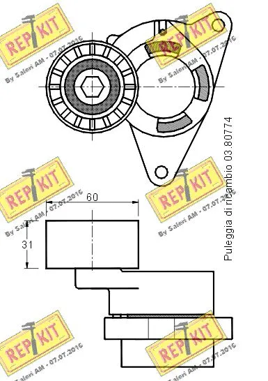 Belt Tensioner, V-ribbed belt