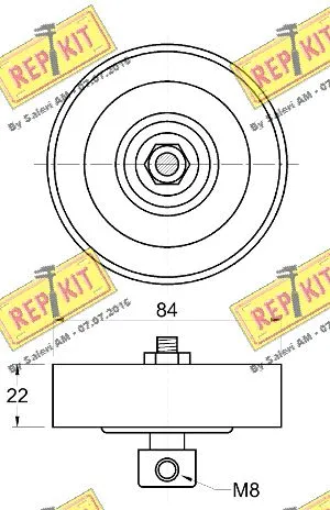 Deflection/Guide Pulley, V-ribbed belt