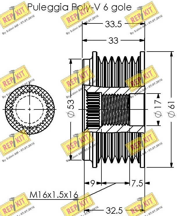 Alternator Freewheel Clutch