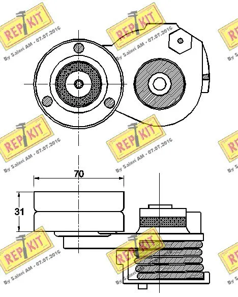 Belt Tensioner, V-ribbed belt
