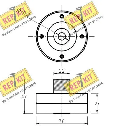 Deflection/Guide Pulley, V-ribbed belt