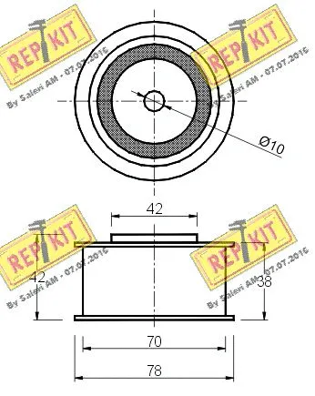 Deflection/Guide Pulley, timing belt
