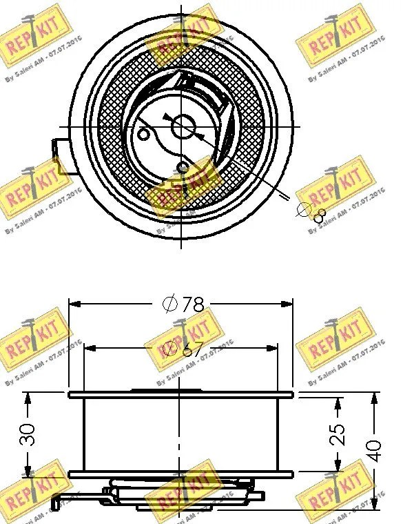Tensioner Pulley, timing belt
