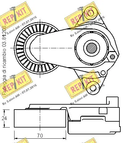 Belt Tensioner, V-ribbed belt