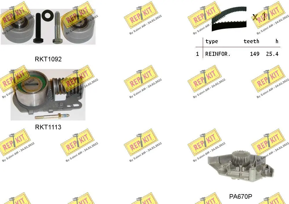 Water Pump & Timing Belt Kit (RKTK1038PA)