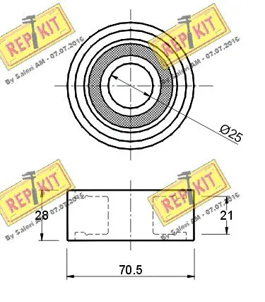 Deflection/Guide Pulley, timing belt