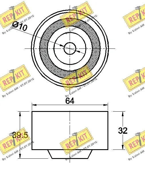 Deflection/Guide Pulley, timing belt