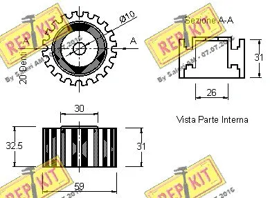 Deflection/Guide Pulley, timing belt