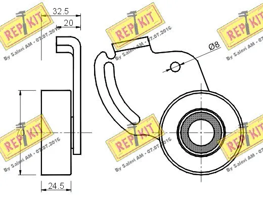 Belt Tensioner, V-ribbed belt